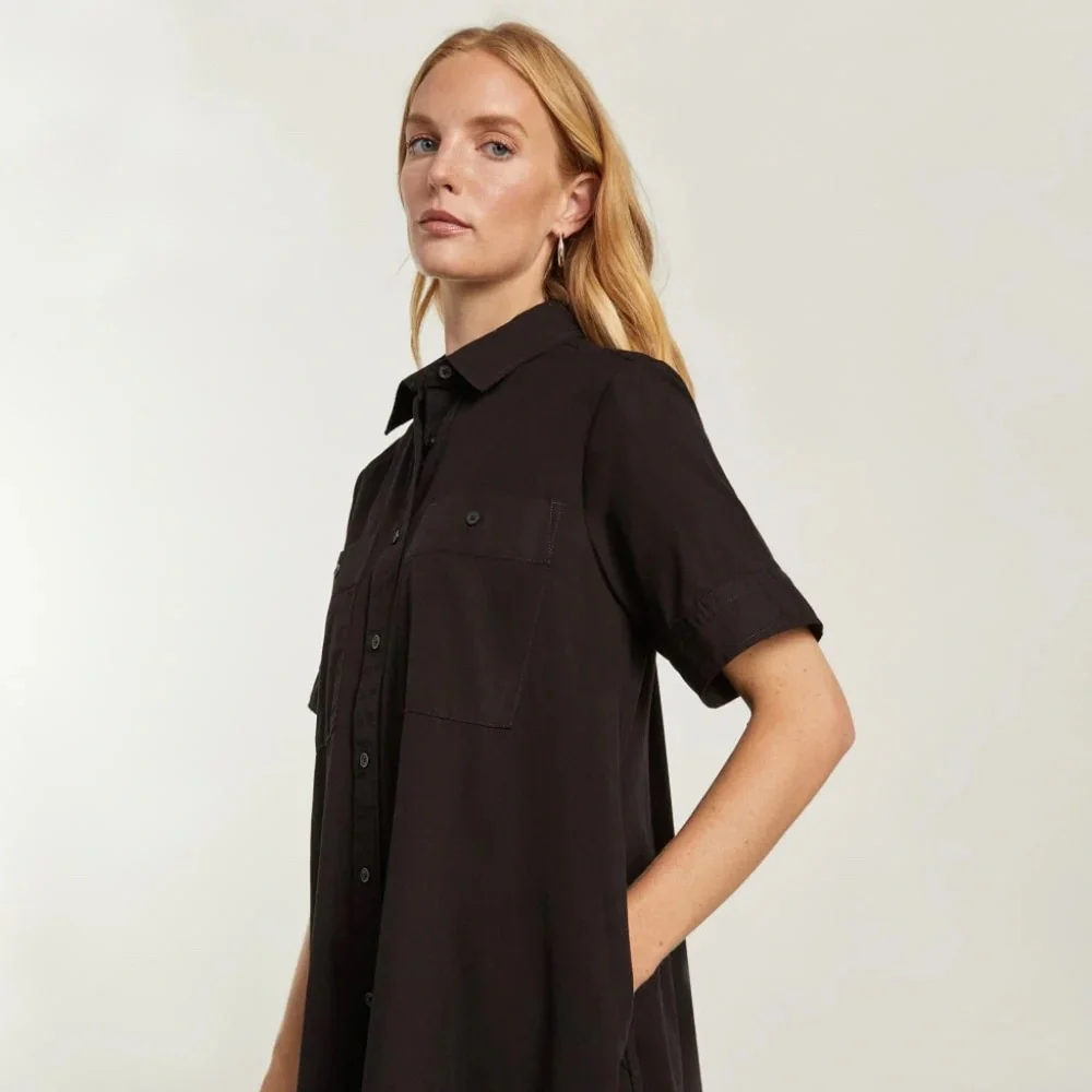 Everlane Day Tripper Dress - Black XXS - Picture 4 of 10